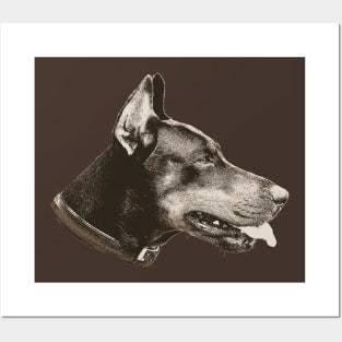 Dobermann pet dog illustration vector Posters and Art